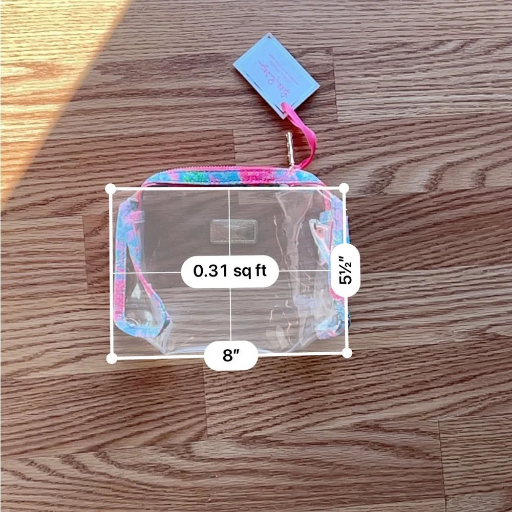 Lilly Pulitzer Clear Pencil Pouch BNWT
